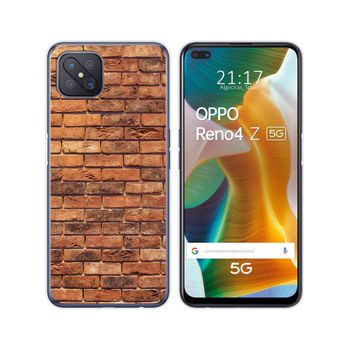 Funda Gel Tpu Oppo Reno 4z 5g Diseño Ladrillo 04