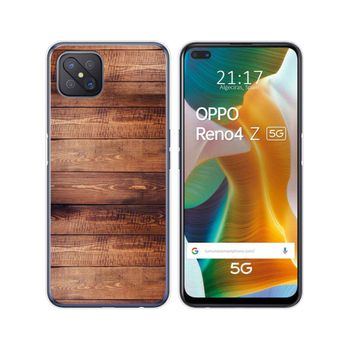 Funda Gel Tpu Oppo Reno 4z 5g Diseño Madera 02