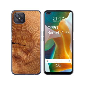 Funda Gel Tpu Oppo Reno 4z 5g Diseño Madera 04