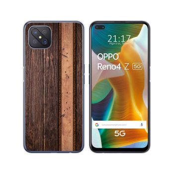 Funda Gel Tpu Oppo Reno 4z 5g Diseño Madera 05