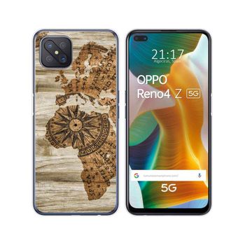 Funda Gel Tpu Oppo Reno 4z 5g Diseño Madera 07