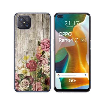 Funda Gel Tpu Oppo Reno 4z 5g Diseño Madera 08