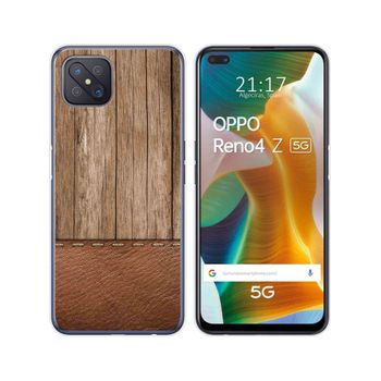 Funda Gel Tpu Oppo Reno 4z 5g Diseño Madera 09