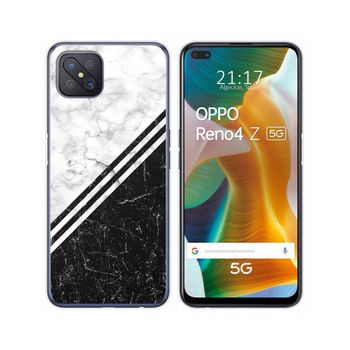 Funda Gel Tpu Oppo Reno 4z 5g Diseño Mármol 01