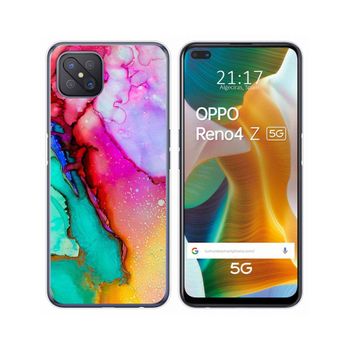 Funda Gel Tpu Oppo Reno 4z 5g Diseño Mármol 15