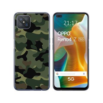 Funda Gel Tpu Oppo Reno 4z 5g Diseño Camuflaje