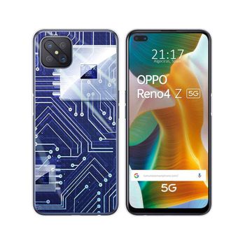 Funda Gel Tpu Oppo Reno 4z 5g Diseño Circuito