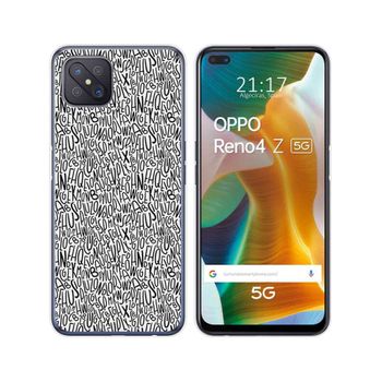 Funda Gel Tpu Oppo Reno 4z 5g Diseño Letras