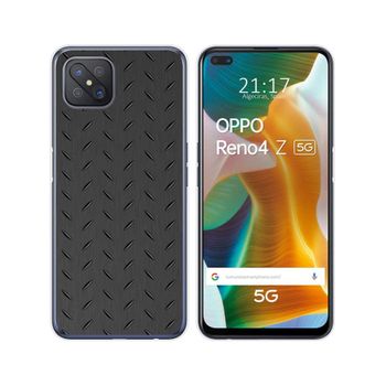 Funda Gel Tpu Oppo Reno 4z 5g Diseño Metal