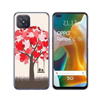 Funda Gel Tpu Oppo Reno 4z 5g Diseño Pajaritos