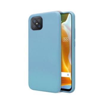 Funda Silicona Líquida Ultra Suave Oppo Reno 4z 5g Color Azul