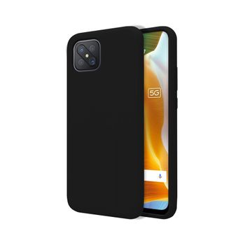 Funda Silicona Líquida Ultra Suave Oppo Reno 4z 5g Color Negra