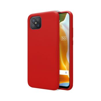 Funda Silicona Líquida Ultra Suave Oppo Reno 4z 5g Color Roja