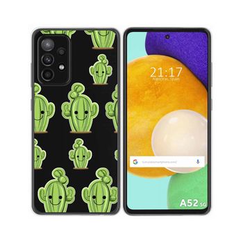 Funda Gel Transparente Samsung Galaxy A52 / A52 5g / A52s 5g Diseño Cactus