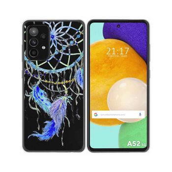 Funda Gel Transparente Samsung Galaxy A52 / A52 5g / A52s 5g Diseño Plumas