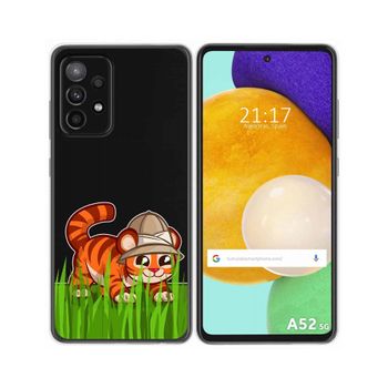 Funda Gel Transparente Samsung Galaxy A52 / A52 5g / A52s 5g Diseño Tigre