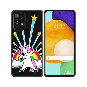 Funda Gel Transparente Samsung Galaxy A52 / A52 5g / A52s 5g Diseño Unicornio