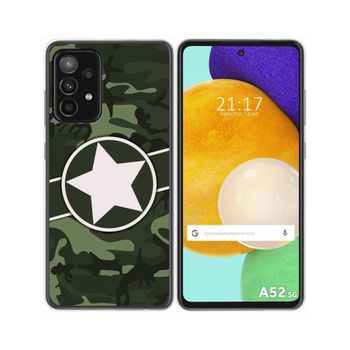 Funda Gel Tpu Samsung Galaxy A52 / A52 5g / A52s 5g Diseño Camuflaje 01