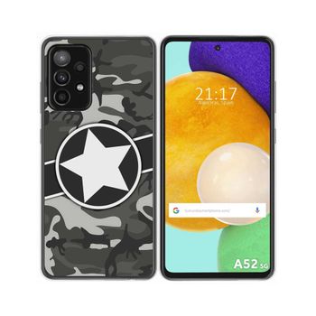 Funda Gel Tpu Samsung Galaxy A52 / A52 5g / A52s 5g Diseño Camuflaje 02