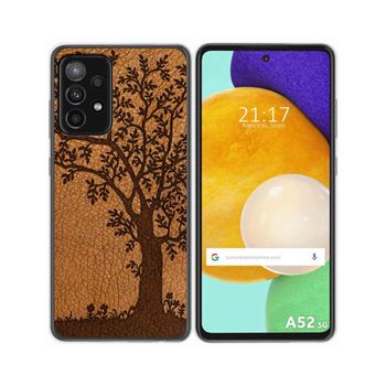 Funda Gel Tpu Samsung Galaxy A52 / A52 5g / A52s 5g Diseño Cuero 03