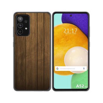 Funda Gel Tpu Samsung Galaxy A52 / A52 5g / A52s 5g Diseño Madera