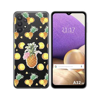 Funda Gel Transparente Samsung Galaxy A32 5g Diseño Piña