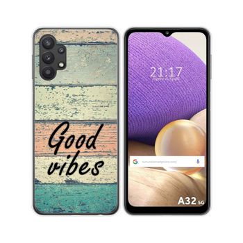 Funda Gel Tpu Samsung Galaxy A32 5g Diseño Madera 01