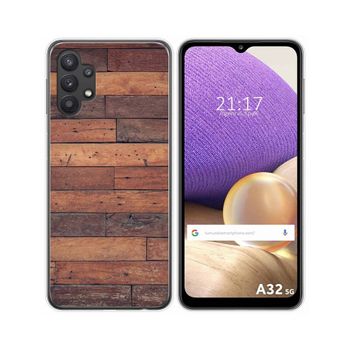 Funda Gel Tpu Samsung Galaxy A32 5g Diseño Madera 03