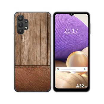 Funda Gel Tpu Samsung Galaxy A32 5g Diseño Madera 09