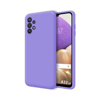 Funda Silicona Líquida Ultra Suave Samsung Galaxy A32 5g Color Morada