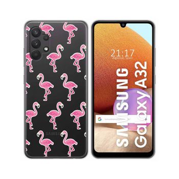 Funda Gel Transparente Samsung Galaxy A32 4g Diseño Flamenco