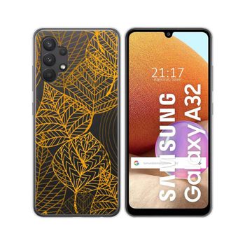 Funda Gel Transparente Samsung Galaxy A32 4g Diseño Hojas