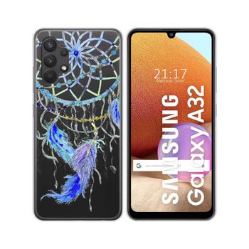 Funda Gel Transparente Samsung Galaxy A32 4g Diseño Plumas