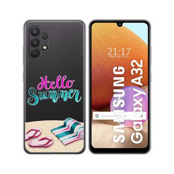 Funda Gel Transparente Samsung Galaxy A32 4g Diseño Summer