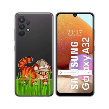 Funda Gel Transparente Samsung Galaxy A32 4g Diseño Tigre