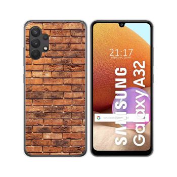 Funda Gel Tpu Samsung Galaxy A32 4g Diseño Ladrillo 04