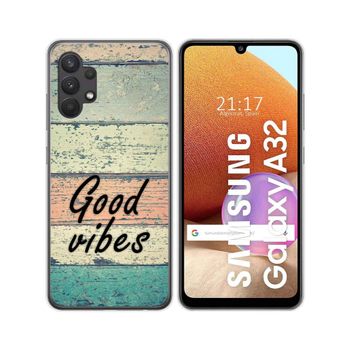 Funda Gel Tpu Samsung Galaxy A32 4g Diseño Madera 01