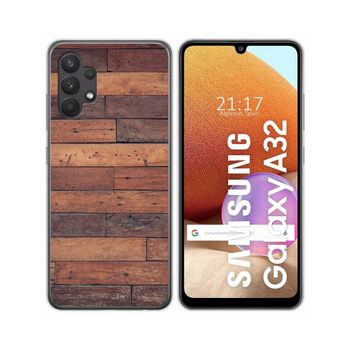 Funda Gel Tpu Samsung Galaxy A32 4g Diseño Madera 03