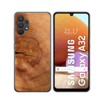 Funda Gel Tpu Samsung Galaxy A32 4g Diseño Madera 04