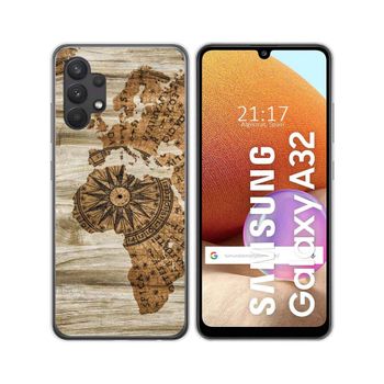 Funda Gel Tpu Samsung Galaxy A32 4g Diseño Madera 07