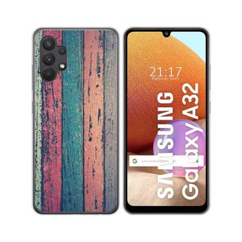 Funda Gel Tpu Samsung Galaxy A32 4g Diseño Madera 10