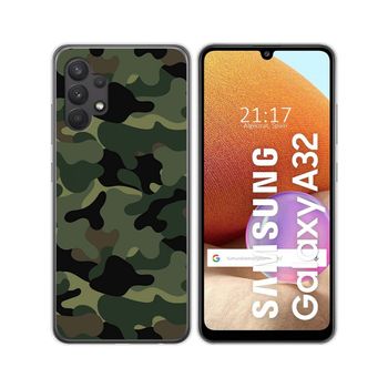 Funda Gel Tpu Samsung Galaxy A32 4g Diseño Camuflaje