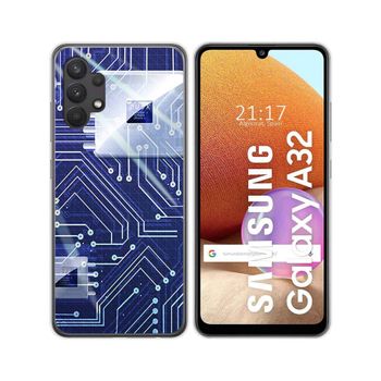 Funda Gel Tpu Samsung Galaxy A32 4g Diseño Circuito