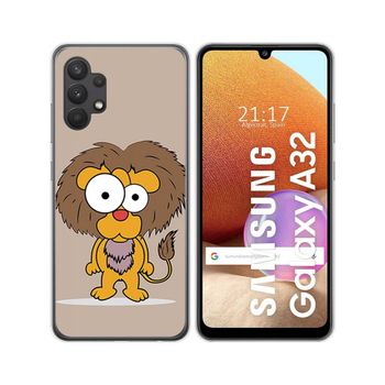 Funda Gel Tpu Samsung Galaxy A32 4g Diseño Leon