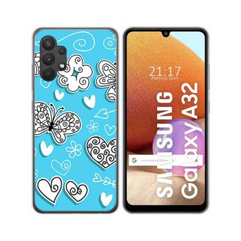 Funda Gel Tpu Samsung Galaxy A32 4g Diseño Mariposas