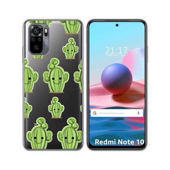 Funda Gel Transparente Xiaomi Redmi Note 10 / 10s Diseño Cactus