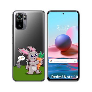 Funda Gel Transparente Xiaomi Redmi Note 10 / 10s Diseño Conejo