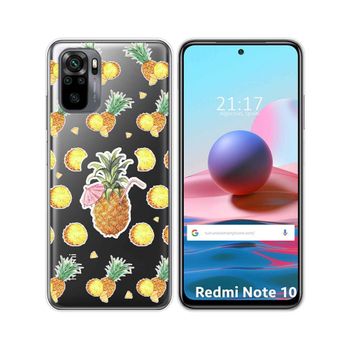 Funda Gel Transparente Xiaomi Redmi Note 10 / 10s Diseño Piña