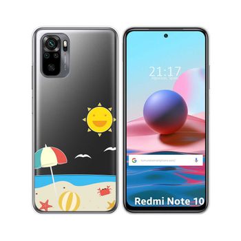 Funda Gel Transparente Xiaomi Redmi Note 10 / 10s Diseño Playa