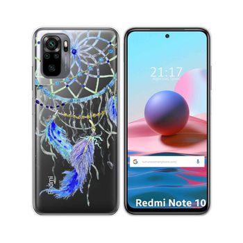 Funda Gel Transparente Xiaomi Redmi Note 10 / 10s Diseño Plumas